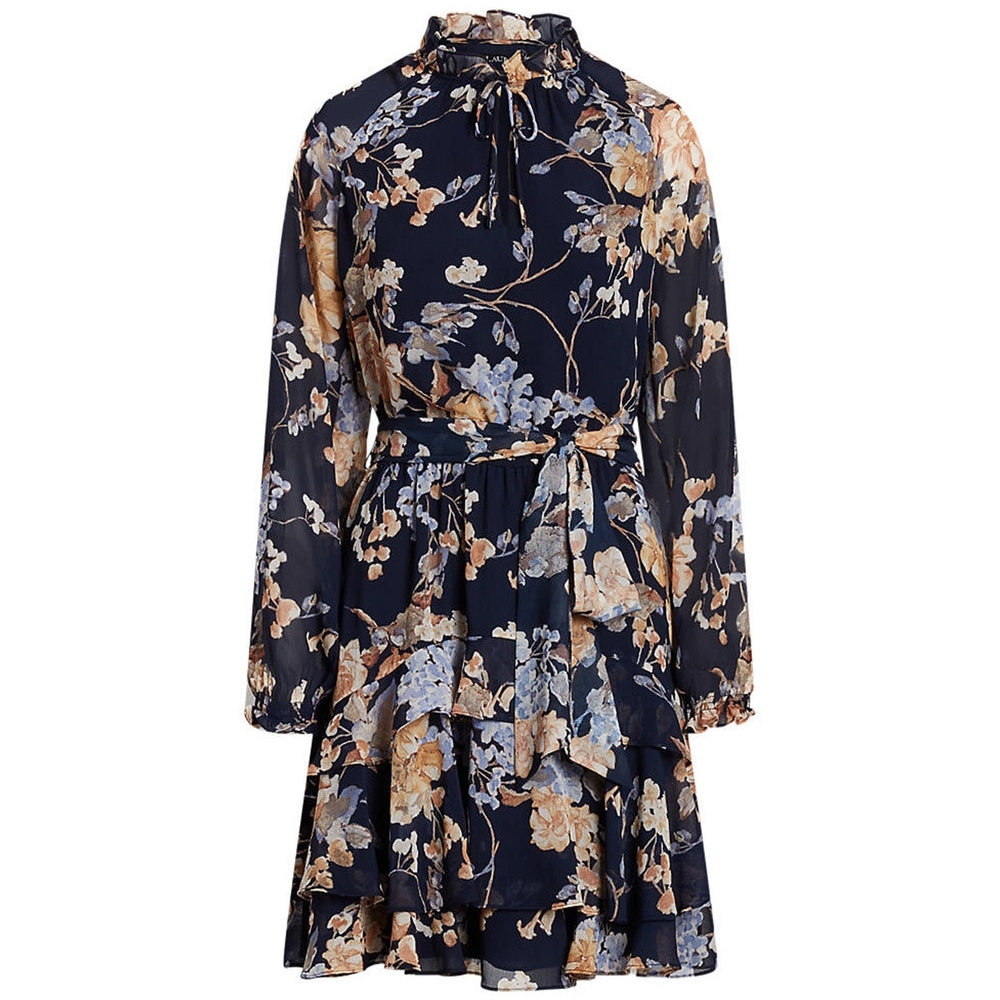 Lauren Ralph Lauren
Women's Floral Belted Crinkle Georgette Dress Navy Multi